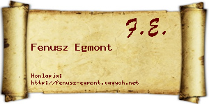 Fenusz Egmont névjegykártya
